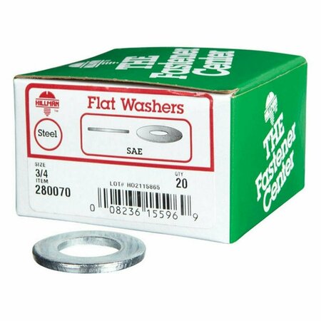 HOMECARE PRODUCTS 280070 0.75 in. SAE Flat Washer, 20PK HO3311301